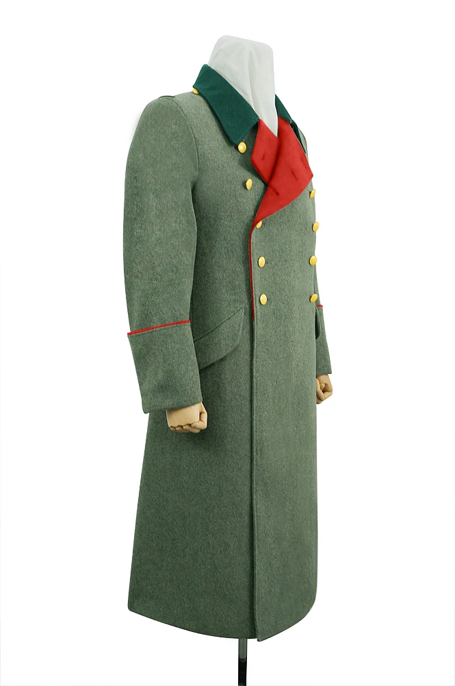 GUGA-014 WWII tedesco Heer generale Fieldgrey lana Greatcoat con tubo