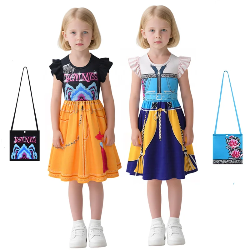 

Fashion Kids Demon Cosplay Costume Pop Singer Rumi Zoey Mira Princess Dress For Girls Halloween Birthday Party Dress Up Outfits