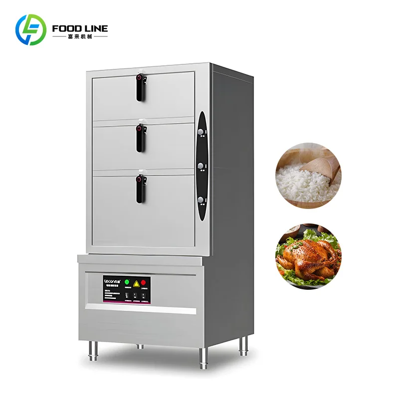 

Индивидуальный коммерческий паровой шкаф из нержавеющей стали 304, для ресторана, интеллектуальный контроль температуры, электрический