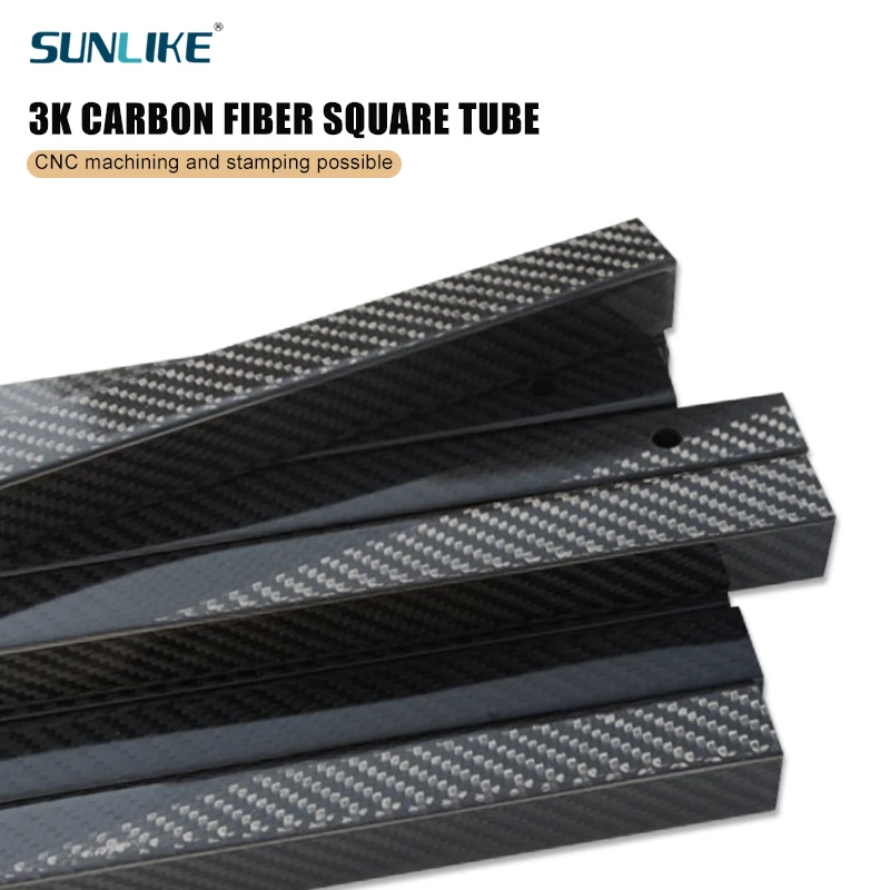 

1Pcs 1000MM Length Grade A 3K Full Carbon Fiber Square Tube Painted Glossy Roll Carbon Tube Outer Diameter 30mm 32mm 34mm