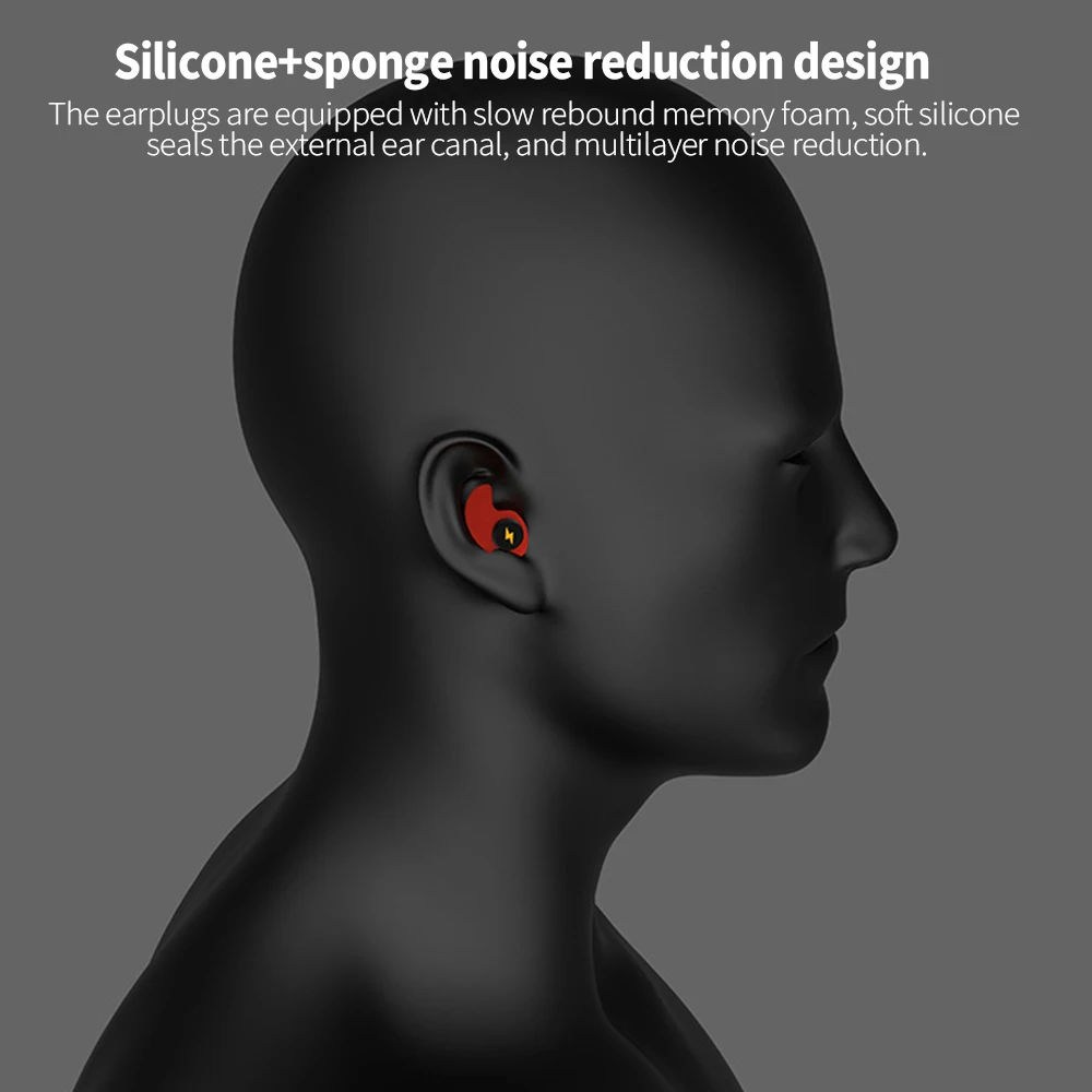 Mini tappi per le orecchie in silicone Filtro per la riduzione del rumore Protezione per le orecchie di sicurezza per l'udito per studiare Concerti Viaggiare Tappi per le orecchie per dormire in morbida schiuma