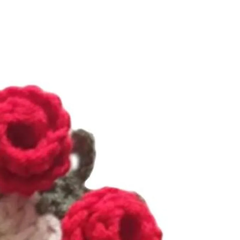 

Hand-Knitted Rose Coasters Isolate Cup Stains Table Decor Gift Handcrafted Table Mat for Various Festive Occasions Gifts