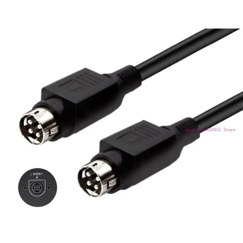 4Pin DIN Male to Male Adapters Extension Cable for R1700BTR1600TIII Speaker Solid Connection Cord Din 4pin Male Wire 0XLA view 6