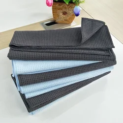 Car Wash Towel Glass Cleaning Water Drying Microfiber Window Clean Wipe Auto Detailing Waffle Weave for Kitchen Bath 40*40cm