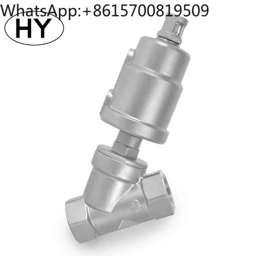 Angle seat valve 304 stainless steel pneumatic Y-shaped threaded internal thread explosion-proof steam  open and normally closed