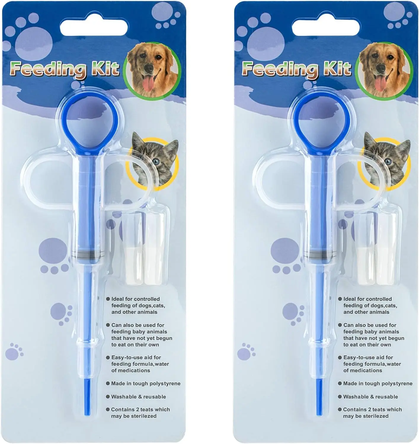 Pet Medicine Feeder, Silicone Syringe Cat Dog Puppy Pill Dispenser Suit with Soft Tips, Pet Puppy Pill Tablet Versus Control Rod