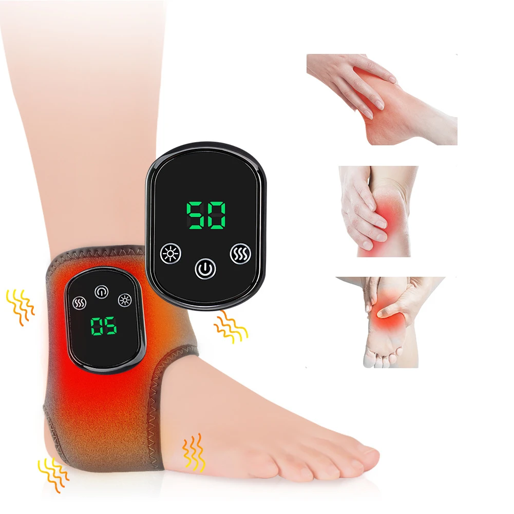 

Rechargeable Hot Compress Vibration Foot Massager Foot and Ankle Joint Hot Protection 5 Heat Leave Vibration Heated Feet Wrap