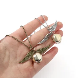 necklace Stainless Steel Chain 2025 Fashion Necklace Retro Style Crystal Angel Wing Charm Golden Doraemon Men's