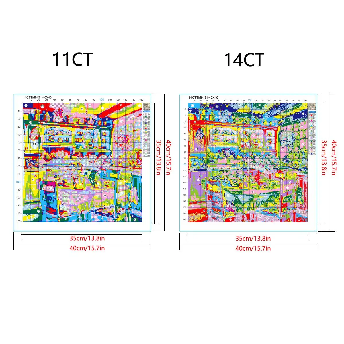 1PC 40X40cm/15.7X15.7inch, 11CT/14CT print cross stitch DIY kit,Beautiful room,adult beginner's relaxed cross stitch stitch set