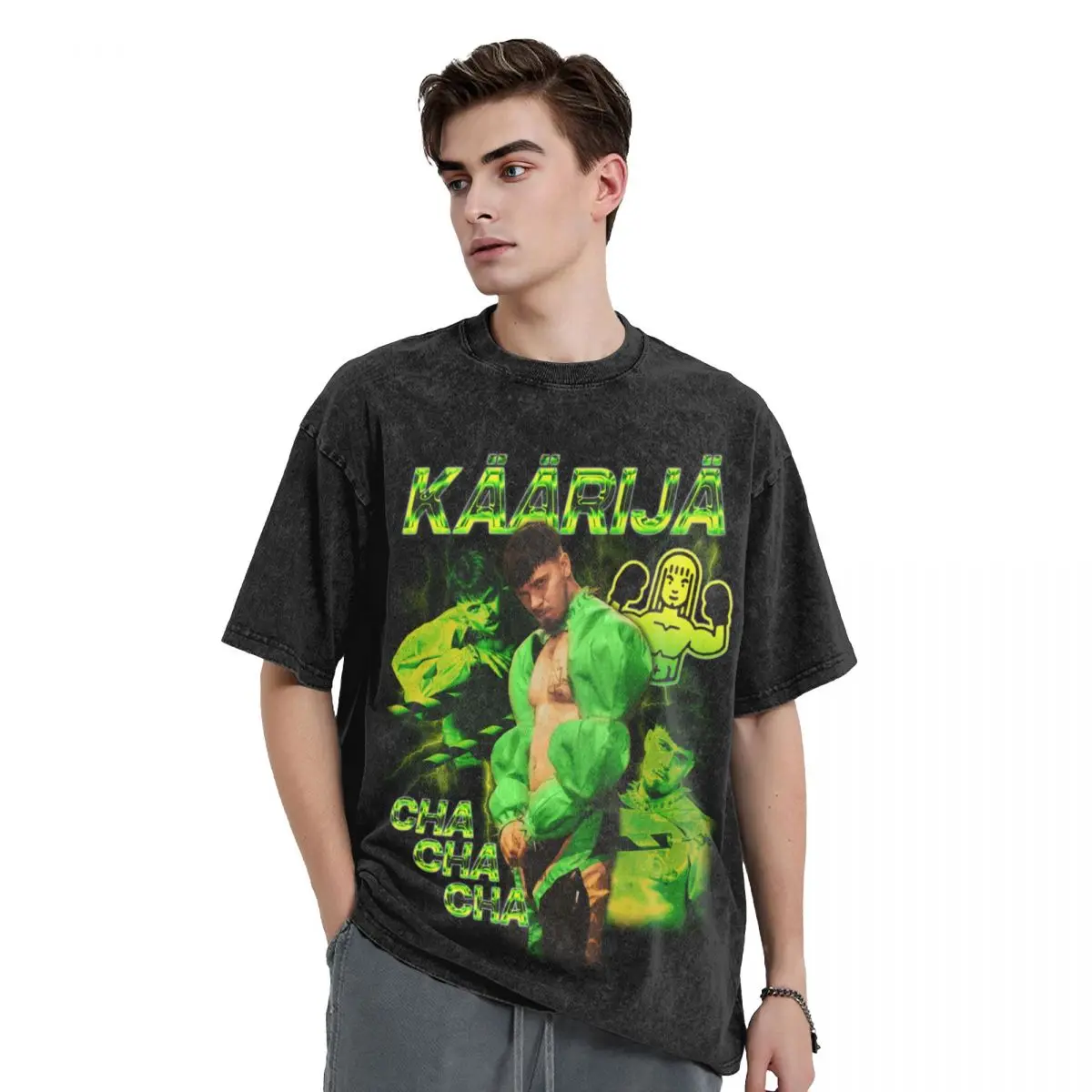 

Krij Cha Cha Cha Eurovision 2023 Finland Y2K Kaarija T-Shirt summer top custom shirt men tshirt