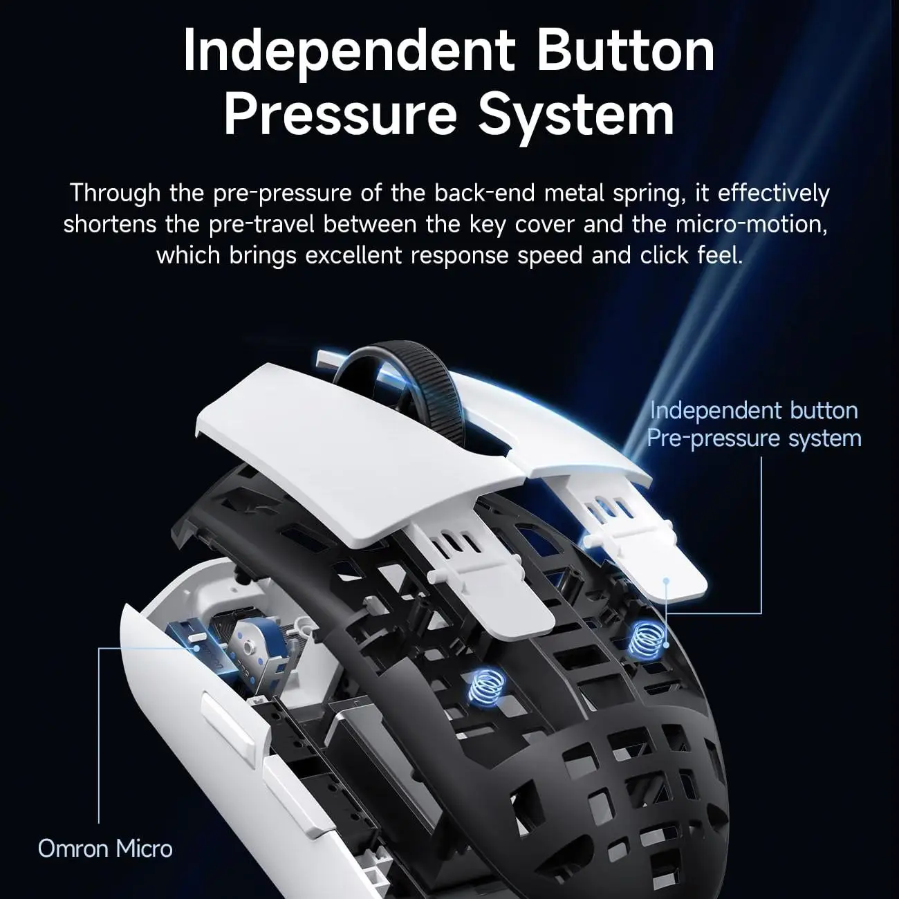 MCHOSE G3 Ultra Wireless Gaming Mouse 8K Polling Rate PAW 3395 Optischer Sensor 26k DPI 64g Ultraleichte Tri-Mode-Verbindung