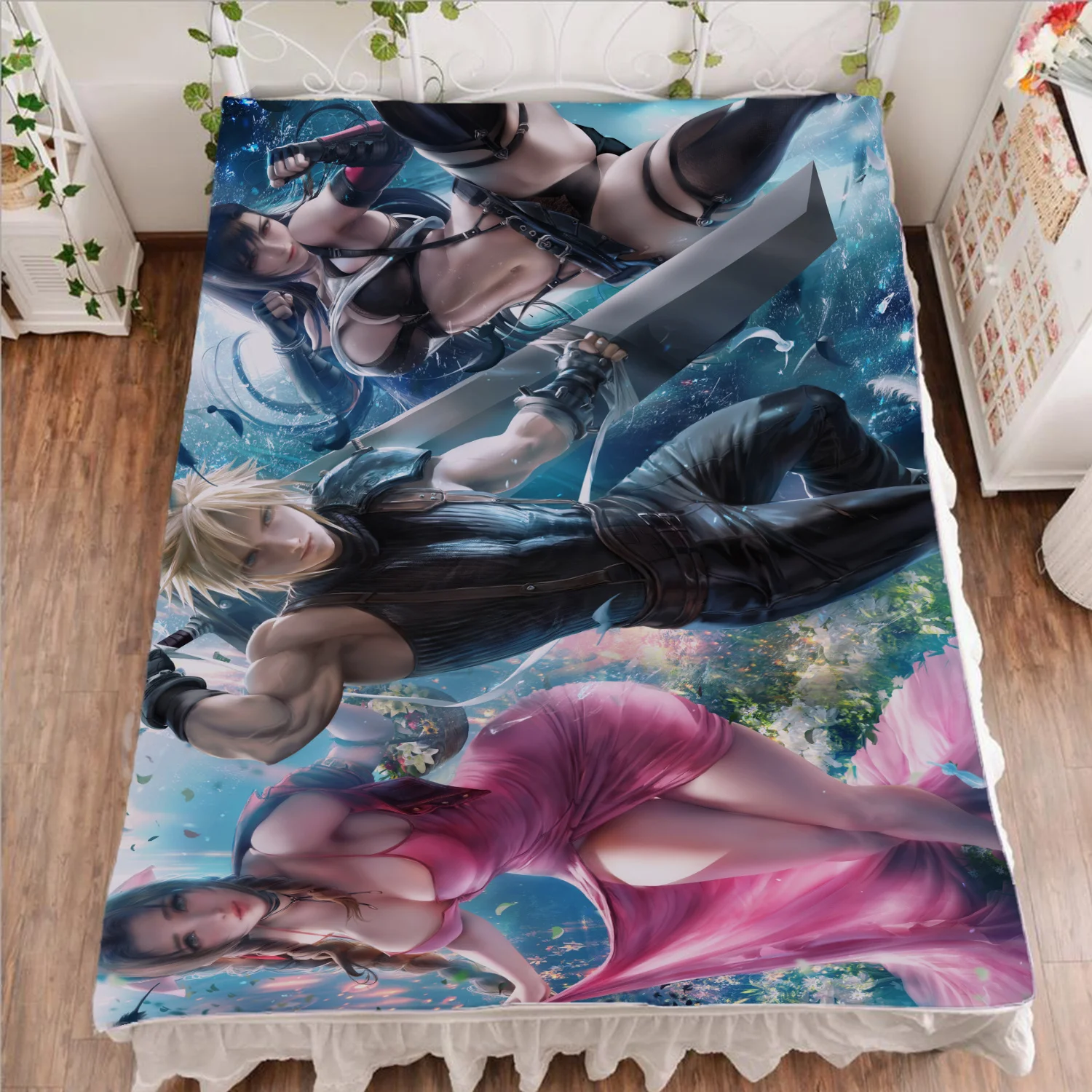 150x200cm Anime Game Mature Women Characters Bed Sheet Duvet Cover Animation Sexy Cosplay Warm Blanket