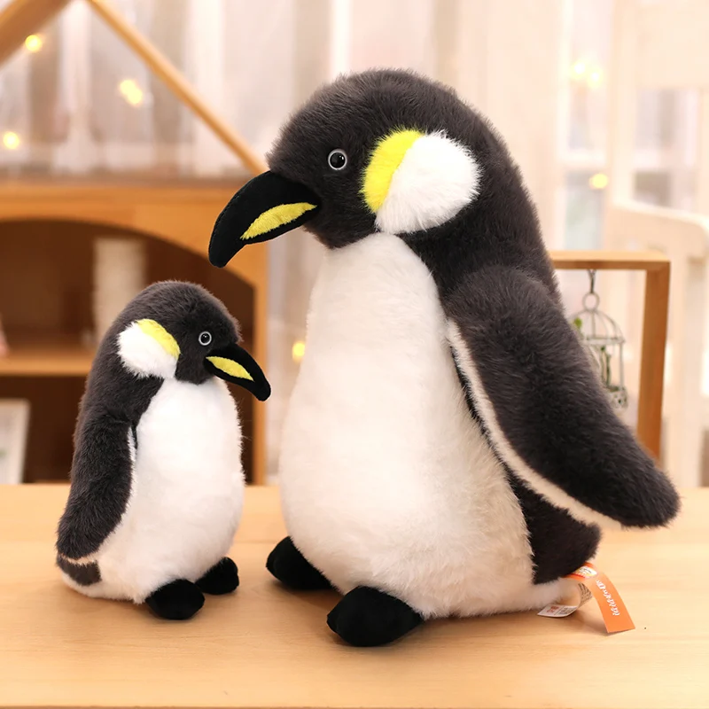 Emperor Penguin High Fidelity Anime Cute Plushie Penguin Family Plush Toys Lifelike Animals Simulation Stuffed Doll Kawai Toy