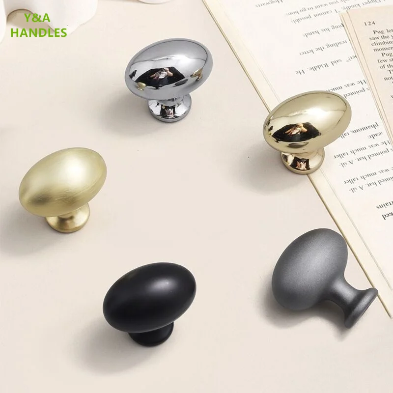Handles Drawer Cabinet Furniture Kitchen Handles for Cabinet Knob Door Drawer Furniture Kitchen Knob Pigeon Egg Single Hole Gold