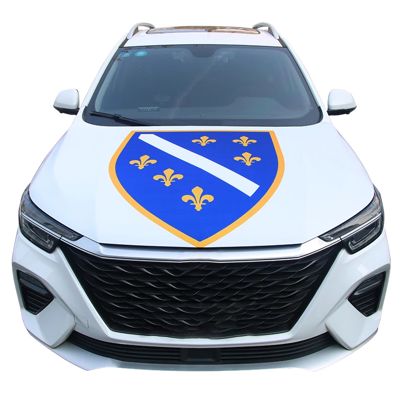 Bosnia and Herzegovina 1992-1998 Flag Car Engine Hood Cover National Flag For Vehicle Decoration