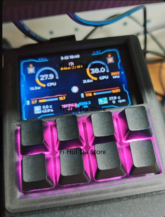 Mechanical Keyboard with Display Screen Shortcut Keyboards Designer Custom One Key Macro Keyboard Desktop Console