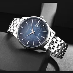 Cocktail Mens Watches Brand Luxury Fashion Business Quartz Watch Men Sports Full Steel Waterproof Black Clock Relogio Masculino