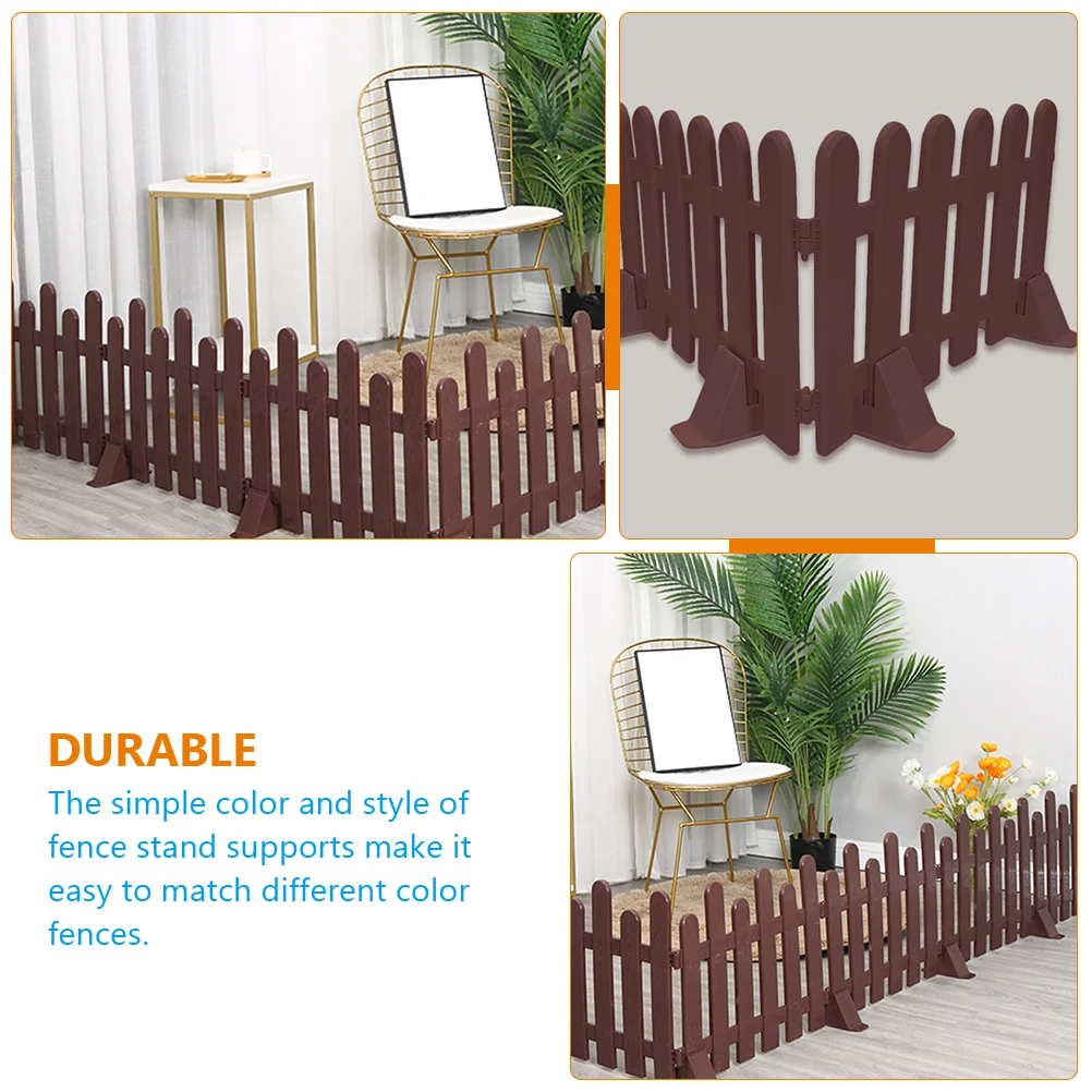 4 ชิ้นในร่มวงเล็บรั้วกั้นยืนเสารั้ว 1300X550X550 เซนติเมตรพลาสติกหน้าแปลนสวนฐาน