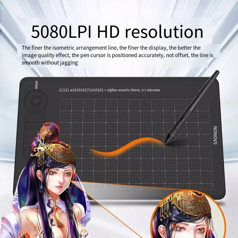 Gaomon M6 Digital Board 8192 Handdrawn Board 5080LPI Computer Drawing Board Adapt to iPad Phone PS CSP SAI PR AI Drawing Board