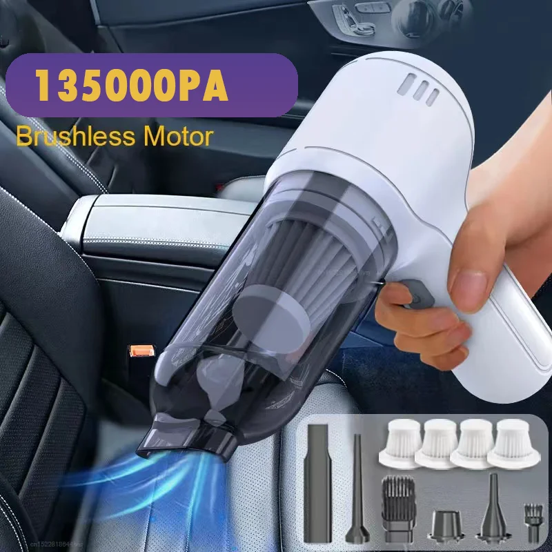 135000PA Portable Wireless Car Vacuum Cleaner Mini Handheld Cleaner Poweful Cleaning Machine for Strong Suction Car Cleaner