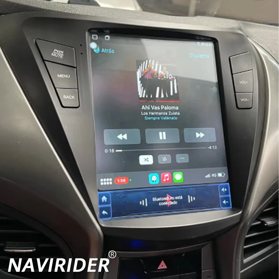 For Hyundai ELANTRA 2011-2012 Multimedia Player 10.4'' Navi GPS Android 15 Vertical Screen DSP Carplay Screen Stereo Car Radio