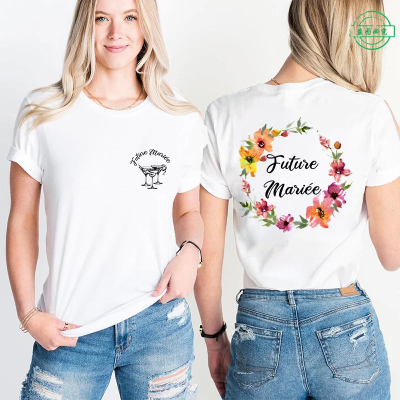 EVJF Vibe voor Franse meisjes: bijpassende T-shirts voor toekomstige bruid en teambruid – Rock Your Single Farewell bij vrijgezellenfeest T-shirt