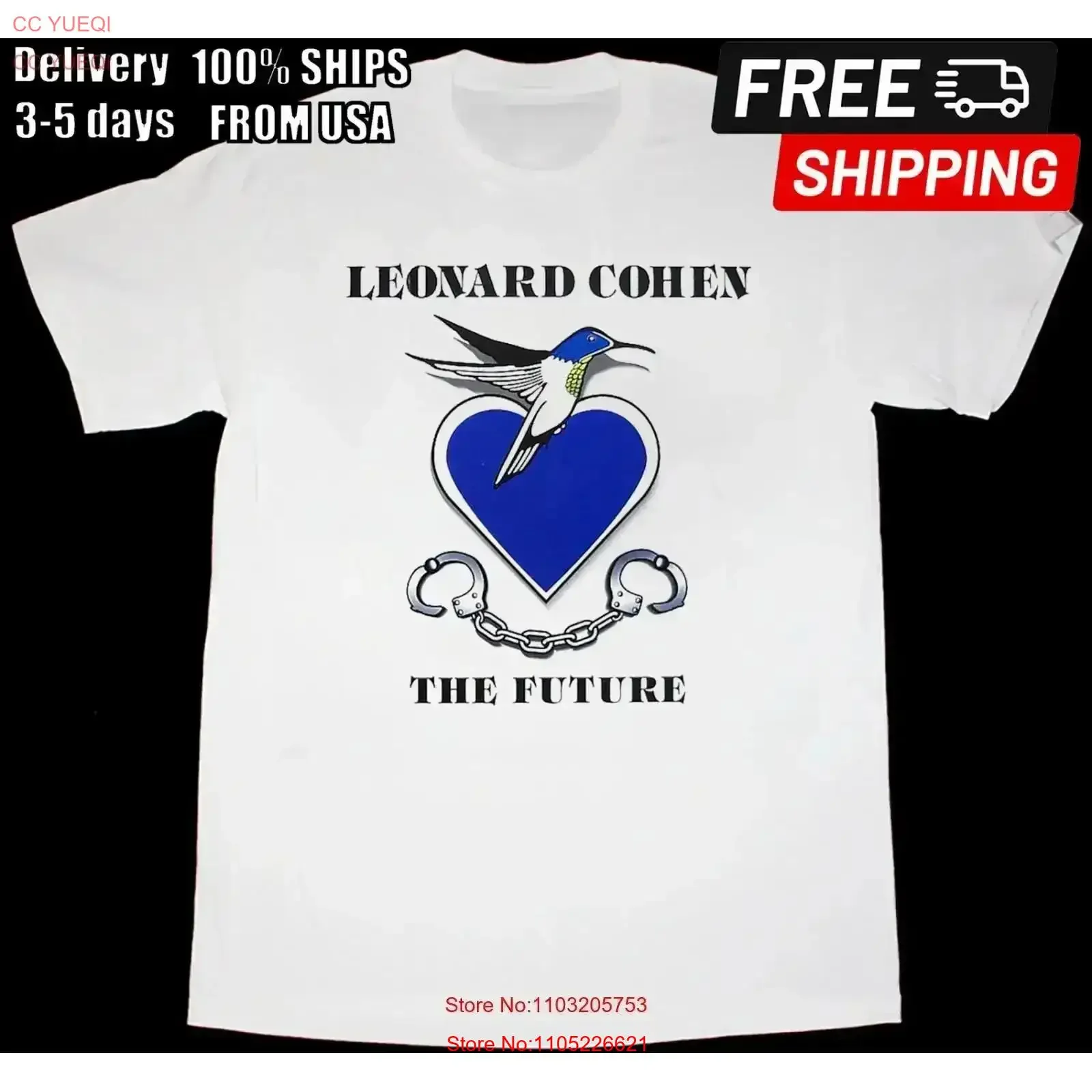 Rare Leonard Cohen The Future For Fan All Size S to 5XL T SHIRT TMB1731 vintage Washed Casual streetwear Stylish graphic