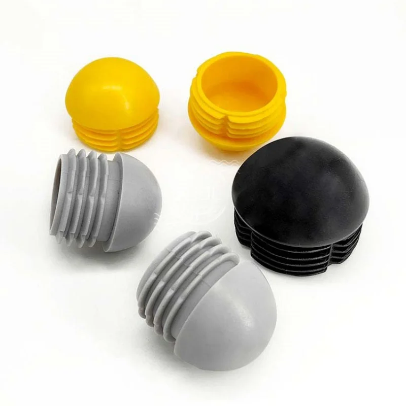 4 Stück Kunststoff-Rohrstopfen, sphärischer Kopf, Möbel-Stahlrohre, 13–60 mm Abdeckung, runde sphärische halbkugelförmige Kugelrohre, Zubehör