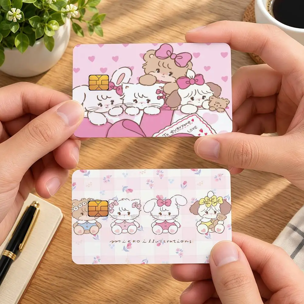 Cartoon L-Lil Ala Mode M-Mikko Decorative Protective Stickers For Bank Debit Cards Bus And Metro Credit Cards Stickers