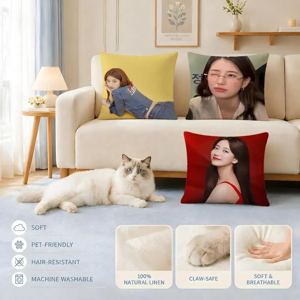 Fundas para cojines de sofá, aptas para gatos y perros, Celebrity BaeS SuzyS, funda decorativa para cojín, funda de almohada decorativa para sillas, 45x45, 40x40