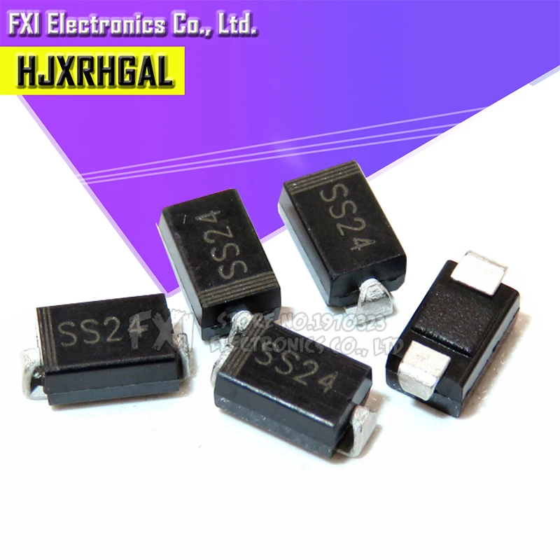 100 Stück SR240 DO-214AC SCHOTTKY DIODE SS24 2A 40V SMA SMD Neues Original
