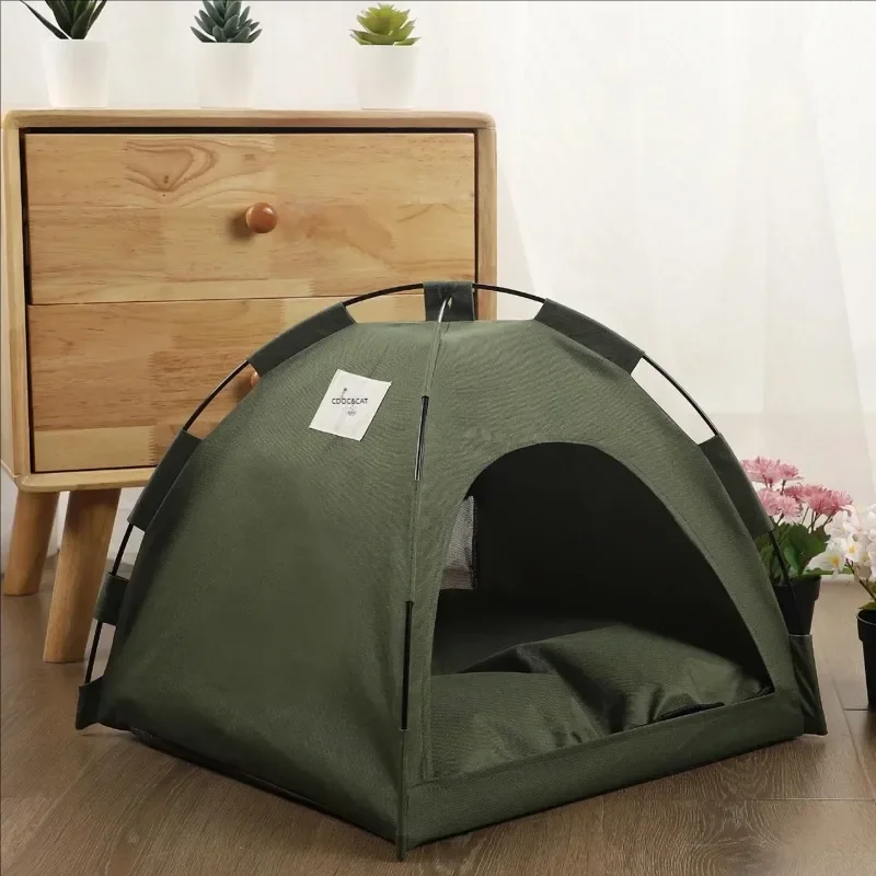 Pet Tent Bed Cats House Supplies Products Accessories Warm Cushions Furniture Sofa Basket Beds Winter Clamshell Kitten Tents Cat