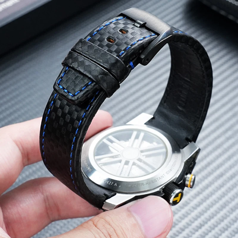 Arc mouth 23mm wristband For Tissot 1853 T079 L ü ch series curved mouth watch strap T079 427A curved leather bracelet