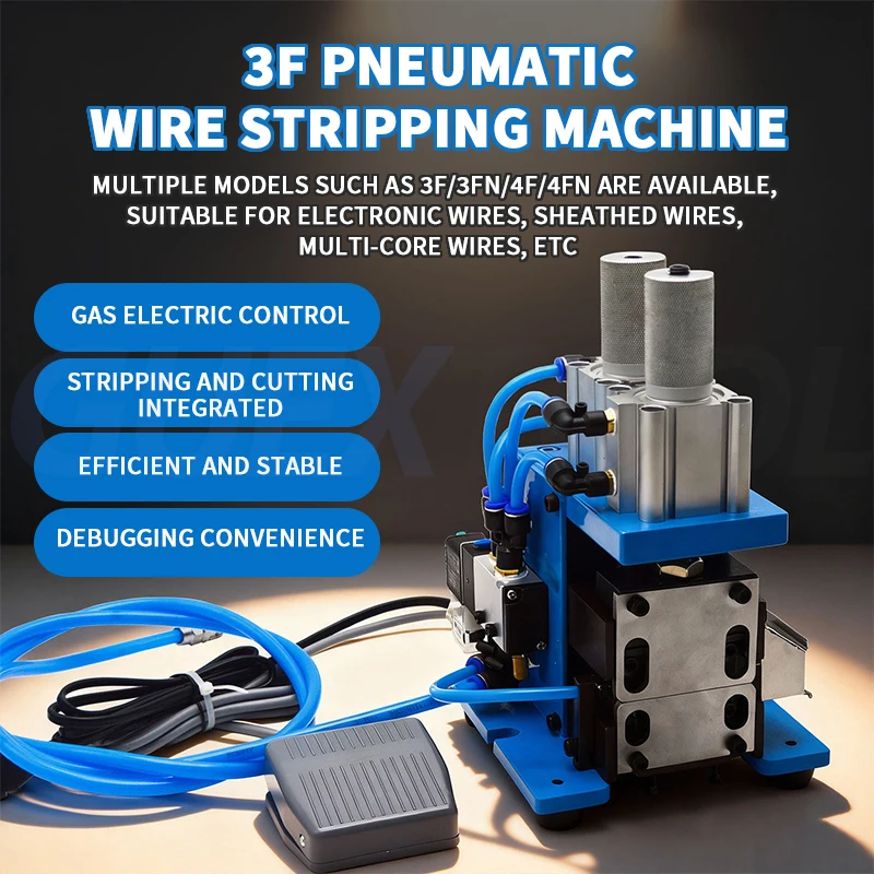 3F/4F Pneumatic Peeling Machine 3FN/4FN Pneumatic Stripping And Twisting Machine Sheath Wire Multi-core Wire Stripping Machine