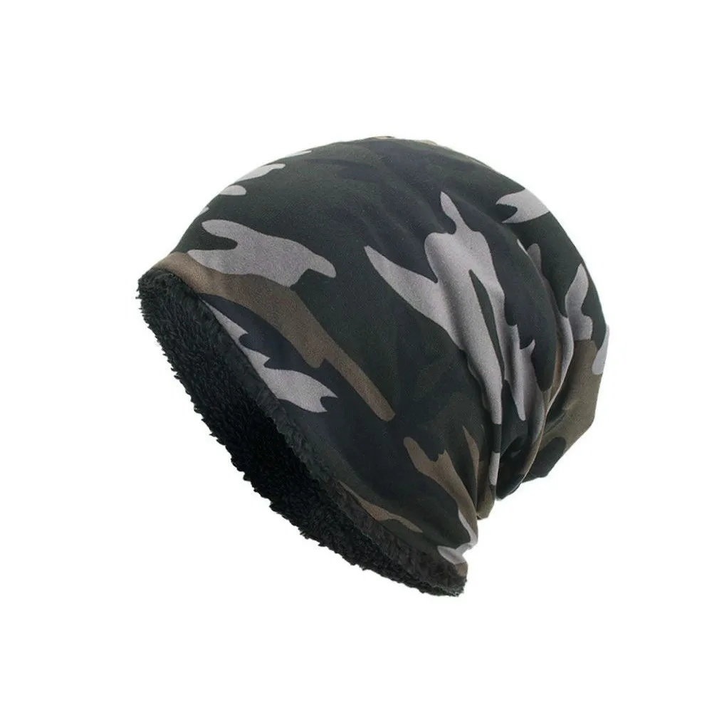 Winter ​Elastic Hunting Riding Fishing Warm Tactical Fleece Cap Men Outdoor Sports Running Climbing Windproof Camouflage Hat