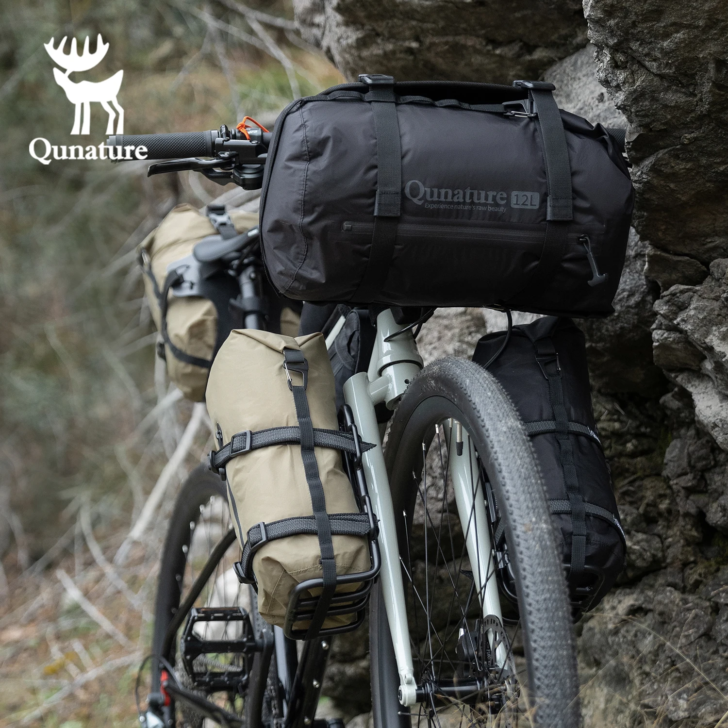 Qunature Bikepacking Bike Bag Ultralight Waterproof Cycling Storage Rack Bag Multifunctional Travel Bicycle Bags Portable Bag