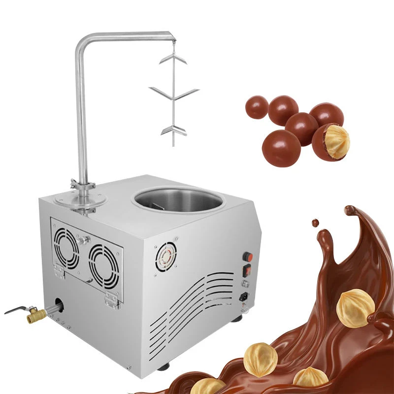 Automatic Multi-Functional Chocolate Spraying Machine for Nuts Cookies Strawberries Cereal Bars
