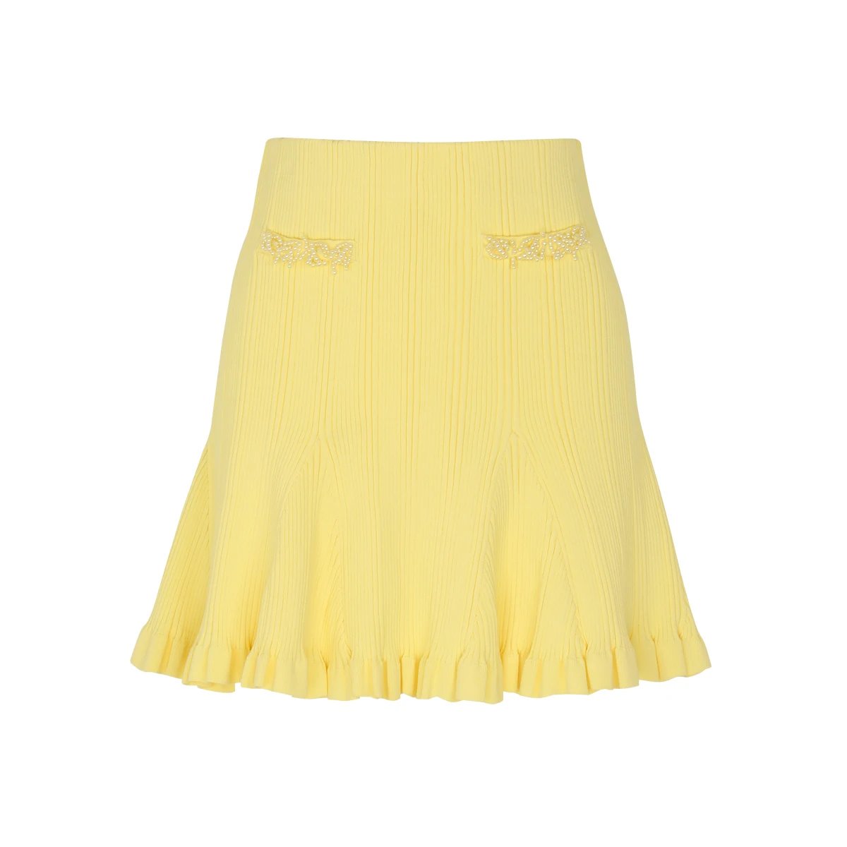 กระโปรงสั้นทรงเอ ผ้าถักลูกปัดทำมือ แฟชั่นสไตล์ไฮโซ สำหรับผู้หญิง คุณภาพสูง รุ่นใหม่ สำหรับฤดูใบไม้ผลิและฤดูใบไม้ร่วง