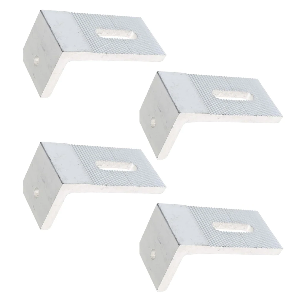 4 Stück Aluminium-L-Fuß-Solarhalterung für Dach-PV-Module, wasserdichte Photovoltaik-Halterung für Wohnbeleuchtung