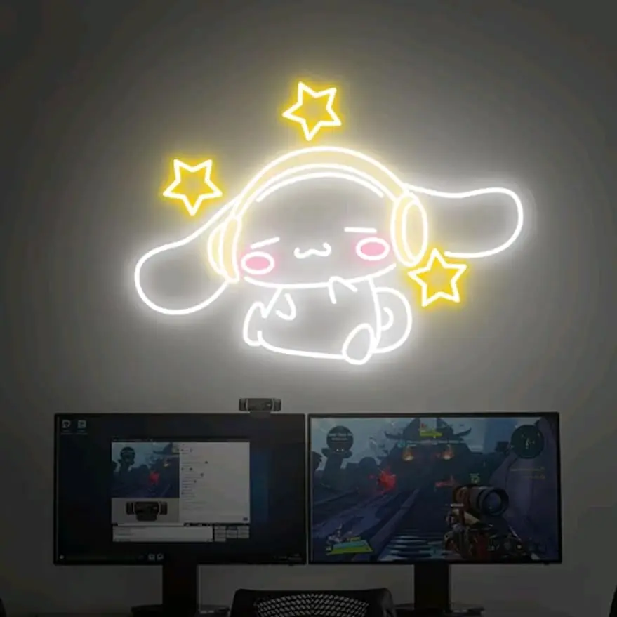 Kawaii Anime Neon Sign USB Powered Japanese Neon Light Art Sign Kids Room Decor Game Room Wall Neon Light Sign Gifts For Kids