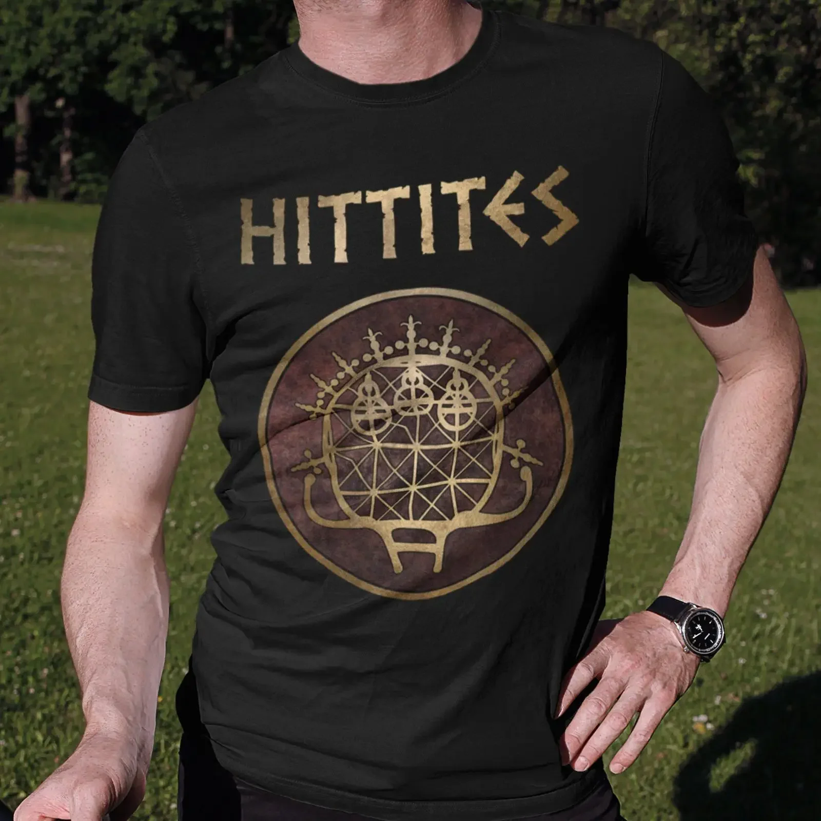 Hittites Ancient Civilization Bronze Age Symbol Sun Disk of Anatolia T Shirt vintage Washed fashion Breathable Soft streetwear