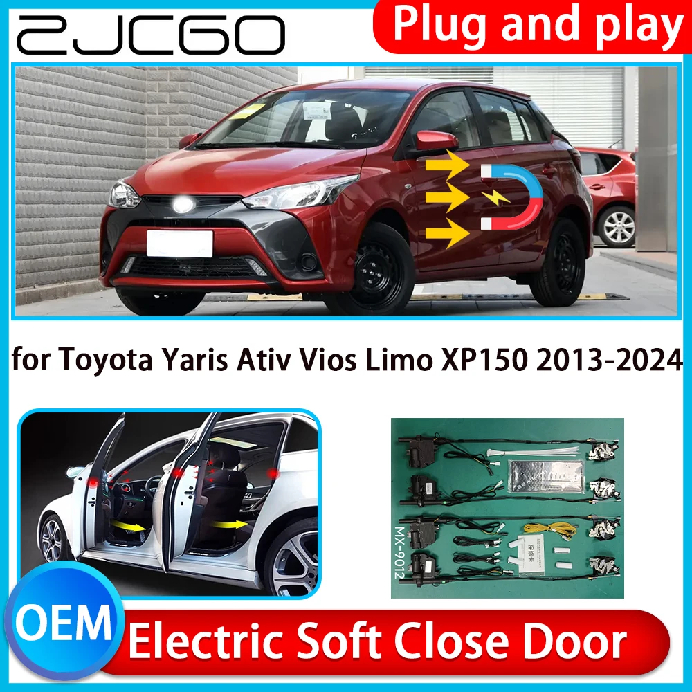 for Toyota Yaris Ativ Vios Limo XP150 2013-2024 Auto Pull Car Soft Close Kit Door Power Latch Electric Door Catch Soft Closing
