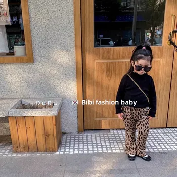 Girls' Flared Trousers | Soft Warm Pants for Autumn and Winter 2 Girls Fashionable Flared Pants for Autumn and Winter Comfort Soft and Warmth Material Designed Suitable Little Girls Daily Wear 2