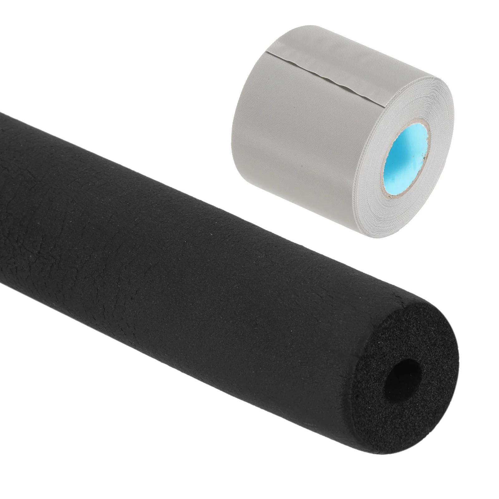 Uxcell 1.8m Pipe Insulation Foam Tube Pipe Cover Wrap Roll Bar Padding Tubing with Wrapping for Handle Grip HVAC Air Conditioner