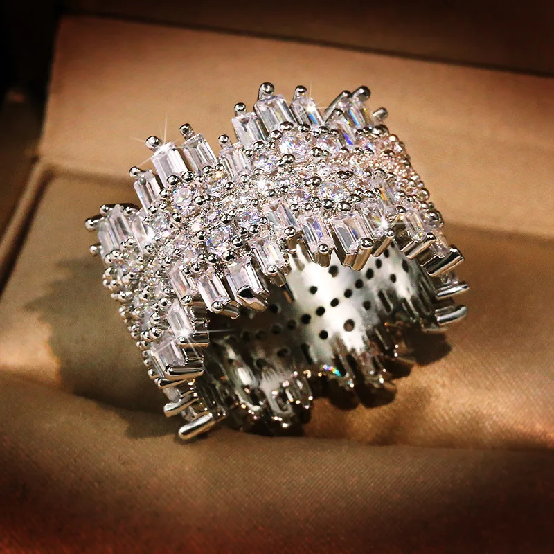 925-sterling-silver-new-hot-selling-irregular-micro-inlaid-zircon-ring,-European-and-American-luxury-women's-jewelry-ring
