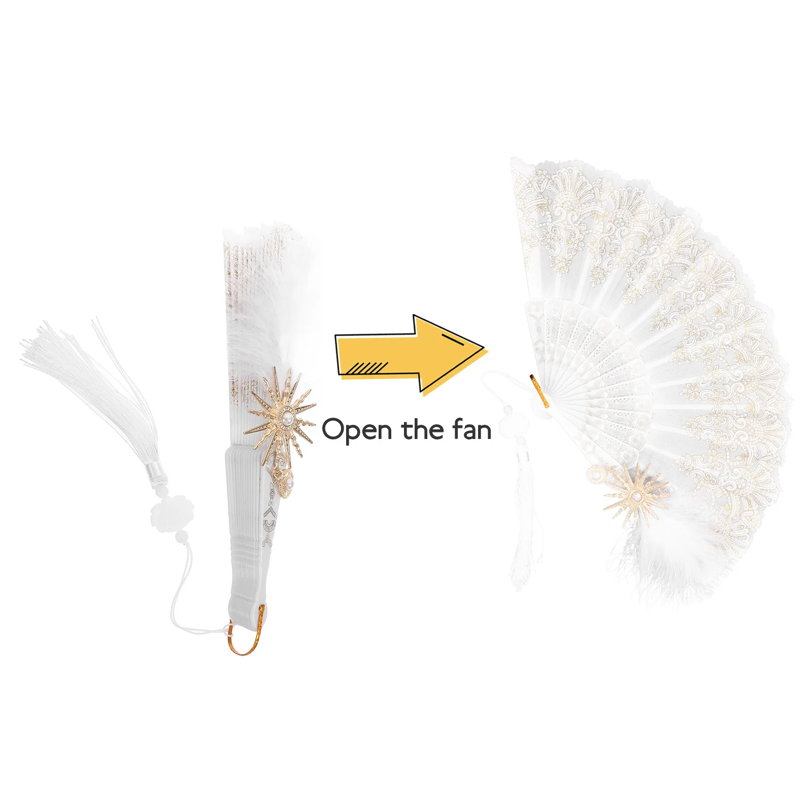 Retro Folding Fan Classic Design Portable Multifunctional Cool Summer Wedding Photography Prop Gift Vintage Folding Fan