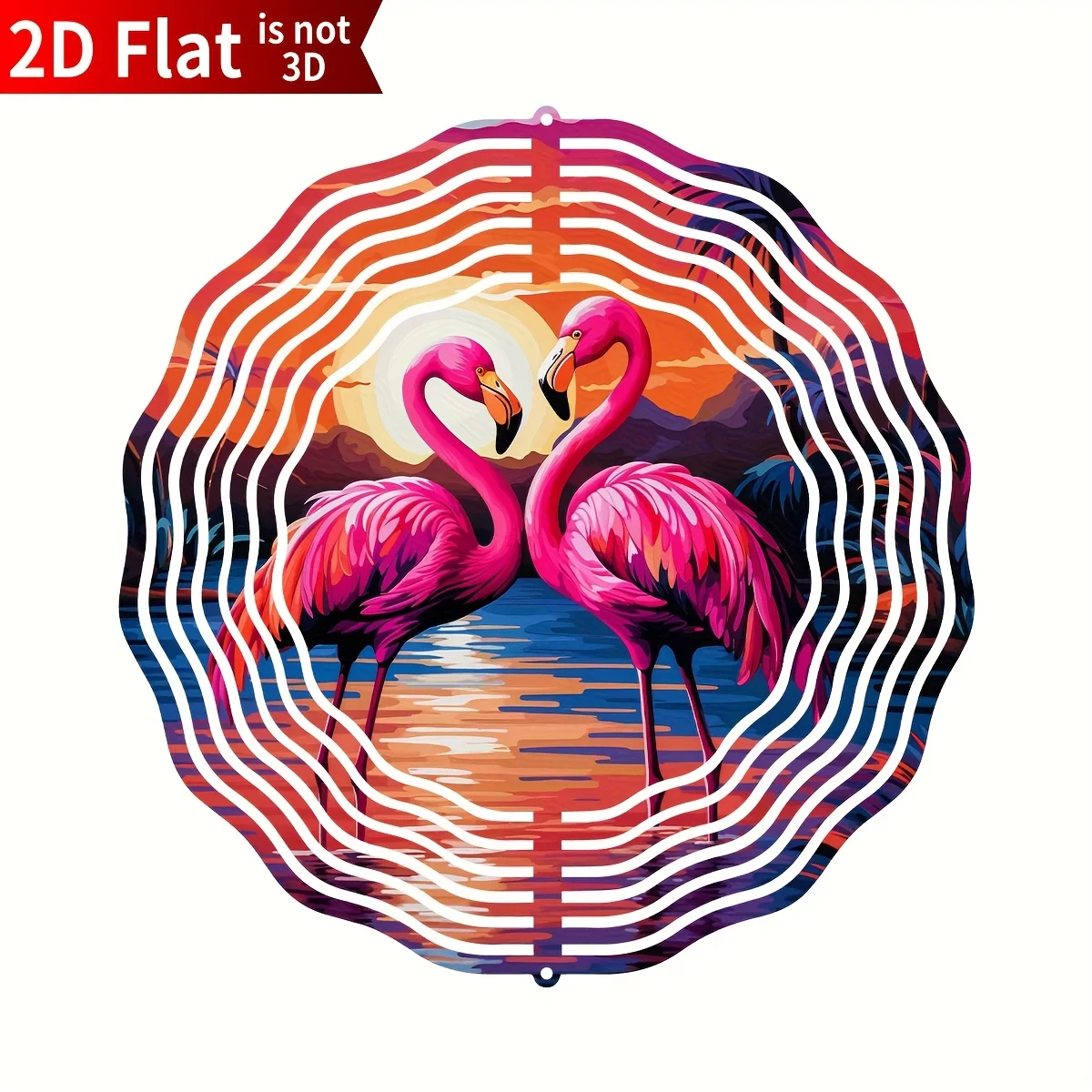 Vibrant Pink Flamingo Wind Spinner -  Stainless Steel, Indoor/Outdoor Decorative Kinetic Yard Art, Perfect for Halloween