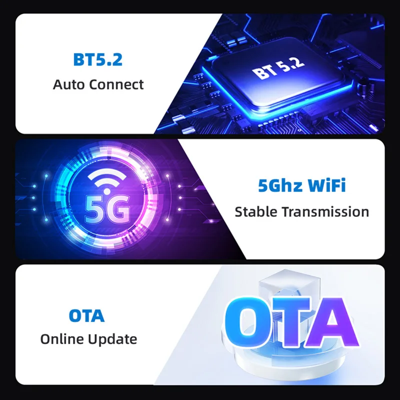 Xiaomi 2 in 1 Wireless CarPlay Adapter Android Auto for Car 5G WiFi Plug Play Fast Connection Universal Fit for iPhone Samsung