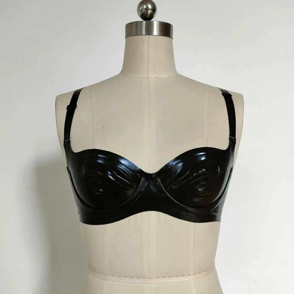 

Pure Natural Latex Women's Underwear Bra Bra Underwire with Detachable Shoulder Straps