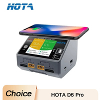 HOTA D6 Pro Charger - AC 200W DC 650W 15A, 2X325W 2X15A, Wireless Charging for 1-6S Lipo/LiHV/NiCd/NiMH & RC Models